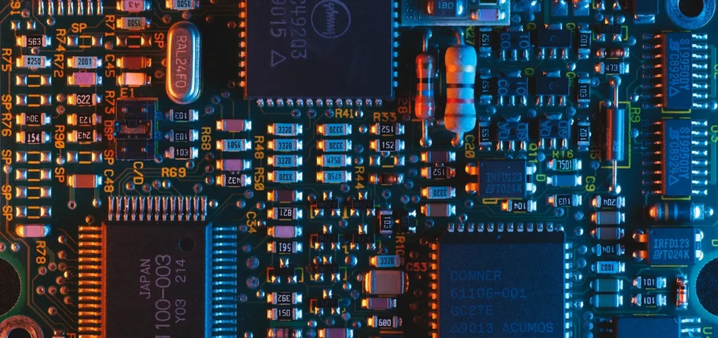 A photograph of a circuit board